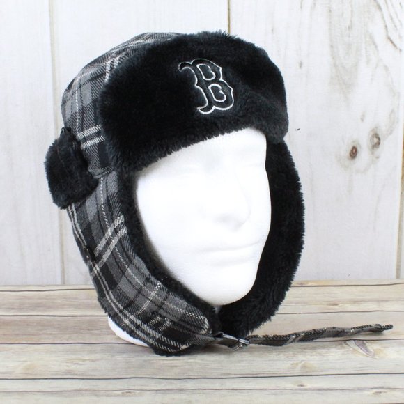 47 Accessories 47 Brand Boston Red Sox New Era Buffalo Plaid Faux Fur Lining Fitted Trapper